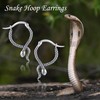 MONGAS Snake Earrings Sterling Silver Snake Hoop Earrings Snake Jewelry