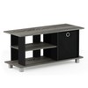 FURINNO Simplistic Entertainment TV Stand with Storage Bin, French Oak