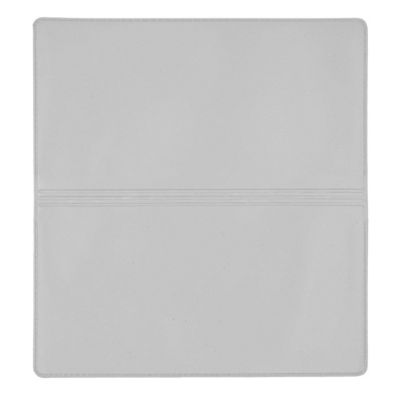 CAROUSELCHECKS Grey Vinyl Checkbook Cover, Top Tear Personal Vinyl Checkbook