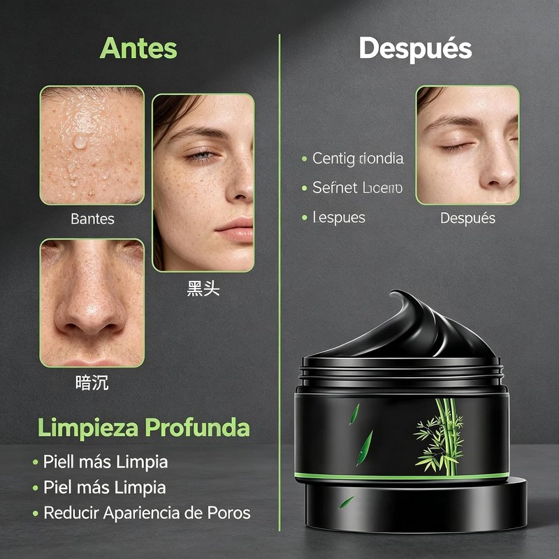 Kit de Mascarilla Eliminadora de Puntos Negros de Carbón