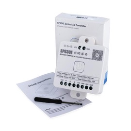 SP630E LED Controller – Bluetooth Led Controller for Single-Color or IC-Driven Strips Control for WS2811/WS2812B/SK6812, PWM SPI-TTL Support (5V-24V Wide Voltage)