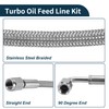 TUCKBOLD an-4 Turbo Oil Feed Line Kit 4.66ft Pressure Remote