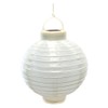 LumaBase Solar Powered Nylon Lanterns, White - Set of 3