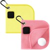 Hahafelt 2 Pcs Small Magnetic Golf Towel with Clip 6