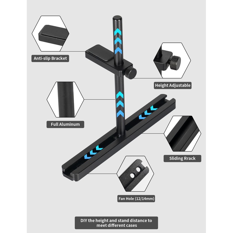 upHere GBS1 GPU Support Bracket, Fan Mounting Adjustable Height Graphics