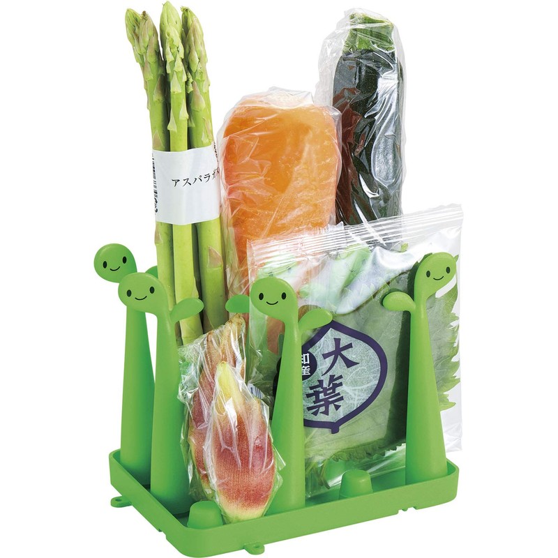 Cogit Veggie Tatechan, Green, Width 4.9 x Depth 3.7 inches