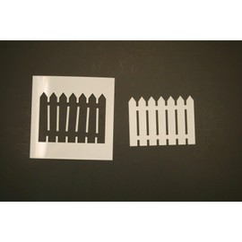 Picket Fence Reusable Mylar Stencil - Art Supplies DIY Crafts Scrapbooking Painting 16"