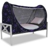 Privacy Pop up Eclipse Bed Tent Bed Drapes (Starry Constellation,