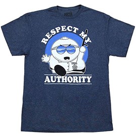 Animation Shops Cartman Respect My Authority T-Shirt-XX-Large Navy