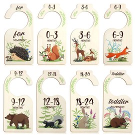 TYXHXTF 8Pcs Baby Wardrobe Dividers, Baby Clothes Dividers, Dividers Baby, Wardrobe Separators, Baby Clothes Organizers, Double-Sided, from Newborn to 24 Months for Newborn Boys & Girls