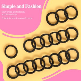 Black Hair Ties No damage 100 Pack, Hair Bands for Women's Hair Elastic Ponytail Holders No Damage Hair Ties Elastic Hair Ties Bulk Hair Ties for Women Pony Tails Hair Ties for Thick Hair