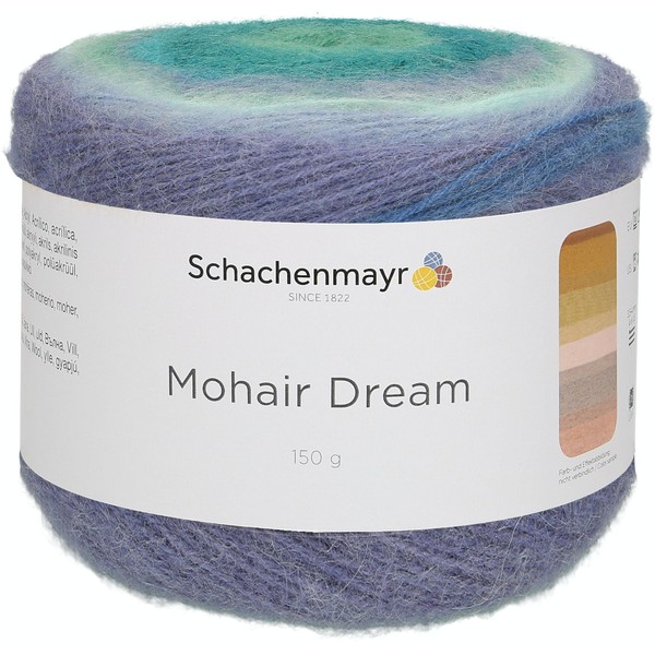 Schachenmayr Mohair Dream, 150 g Peacock Colour Hand Knitting Yarn