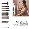 21pcs Makeup Brush Set Wooden Handle Eyeshadow Foundation Blush Brush