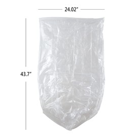 Fiazony 18 Gallon Tall Kitchen Trash Bags, Clear Trash Compactor Bags, 95 Count