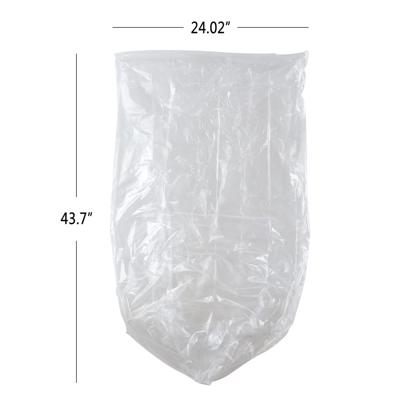Fiazony 18 Gallon Tall Kitchen Trash Bags, Clear Trash Compactor