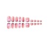 48Pcs Leopard Print French Tip Press on Nails Press on