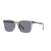 Coach HC8354U Universal Fit Sunglasses, Transparent Grey/Dark Blue Solid, 56