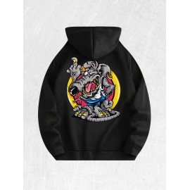 Cartoon Rat Graphic Hoodie 100% Cotton US Warehouse 7 ColorsColor: Black, Size: Xl