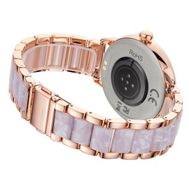 Homailida Smart Watch for Women with Make/Answer Call, 1.2" Adjustable Fitness Watch with Heart Rate Sleep Monitor Female Cycle and 100+ Sports Modes for iOS Android Rose Gold