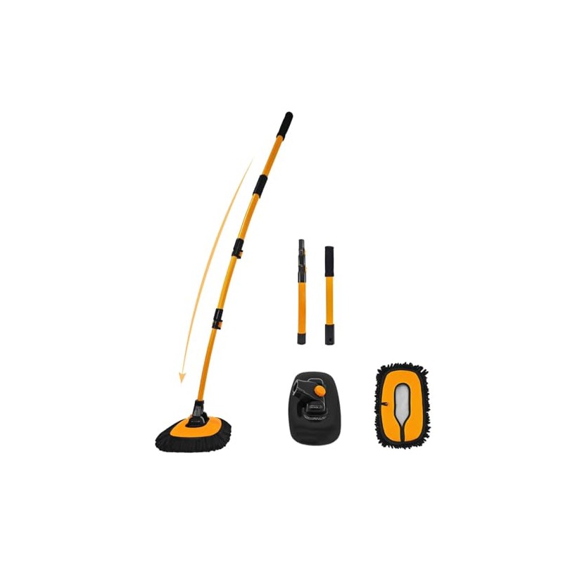 HASTHIP® Cepillo de Limpieza para Auto, con Mango Extensible y