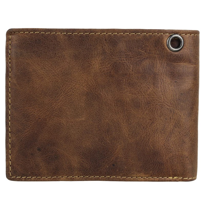 Greenburry Rebel Rider Biker Wallet Chain Leather, brown, coin purse