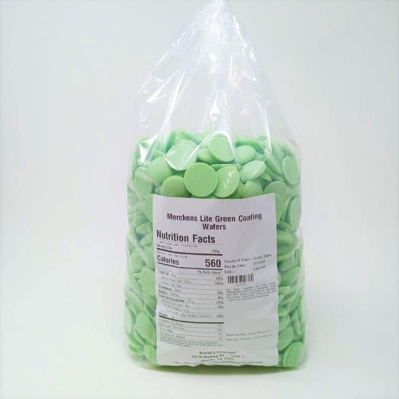 Merckens Coating Wafers Melting Wafers Lite Green 5 pounds