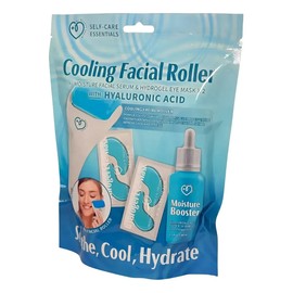 Set De Rodillo Facial, Suero Y Parches Con Ácido Hialurónico