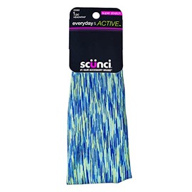 Scunci Single Layer Space Dye Wide with Sewn Keeper Headwrap - Black