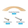 sourcing map Wood Pull Handles, 2pcs 192mm/3.78" Hole Distance Wooden