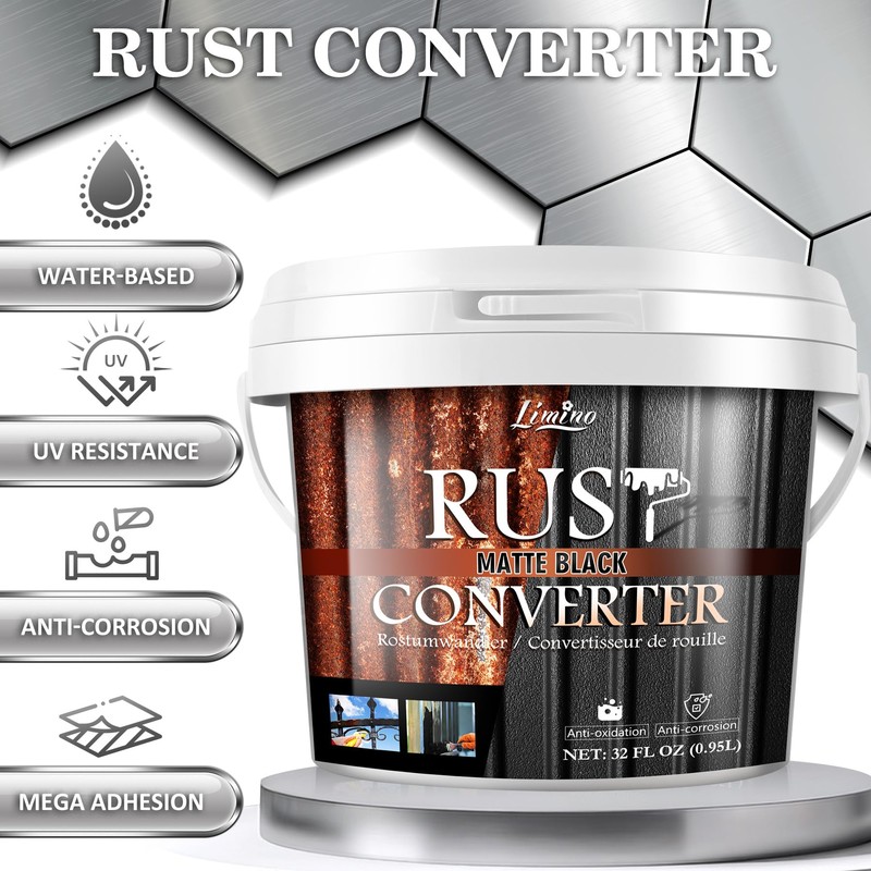 Rust Converter for Metal - Black Metal Primer and Rust