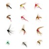 MEISH 12 Pcs Mixed Wet Trout Flies Fly Fishing Lures