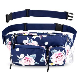 CXWMZY Fanny Pack For Women & Men Waist Bag Hip Bum Bag, Strap Extension Large Capacity Easy Carry Any Phone, Passport, Wallet, for Outdoors Workout Traveling Casual Running Hiking Cycling Dog Walking