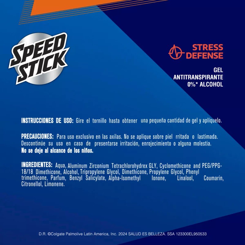 Speed Stick Stress Defense 85gr en gel