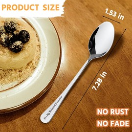 For My Beloved Grandma Spoon for Women Grandma Birthday Christmas Gifts from Grandchildren Nana Tea Cereal Spoons for Gigi Grammy Coffee Gift Spoon for Grandmother Granny Dinner Spoons Stainless Steel