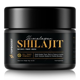Shilajit Resin with Natural Himalayan Shilajit 30g | Gold Grade 100% Pure, Rich in Fulvic & Humic Acid, Minerals, Immune System & Vitality Booster | Vegan (Pack of 1)
