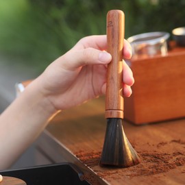 MEION Coffee Grinder Brush, Espresso Brush Tool, Mahogany Coffee Cleaning Brush Coffee Brush Grinder Cleaner Espresso Cleaning Brush Barista Tools for Coffee Lovers