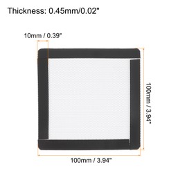 sourcing map PC Dust Filter, 100 x 100 mm, Magnetic Frame, PVC Computer Case Cooler, Dust Protection Grille for Computer Case Speaker, White, Pack of 3