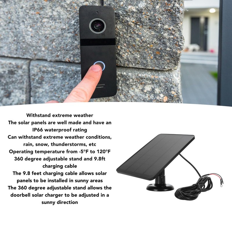10W Solar Panel for Security Camera, Solar Panel for Nest,