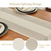 Wracra Cotton Linen Light Coffee Table Runner 90cm Long with