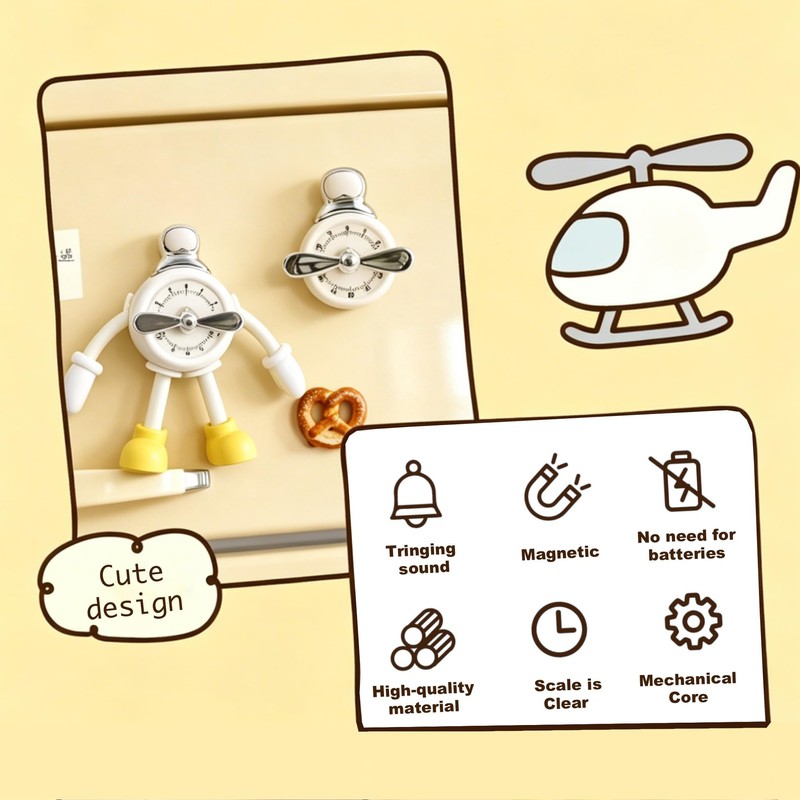 Mechanical Kitchen Timer for Cooking,Desk Time Tracker, Wind up Timer