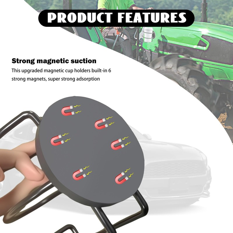 2026 New Magnetic Cup Holder Heavy Duty,Portable Side Mounted Magnetic
