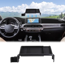Aunginsy Center Console Dash Storage Tray with Phone Holder Compatible with Kia Telluride 2020-2022 Dashboard Storage Box Organizer Mobile Phone Mount Bracket Dash Storage Tray Interior Accessories