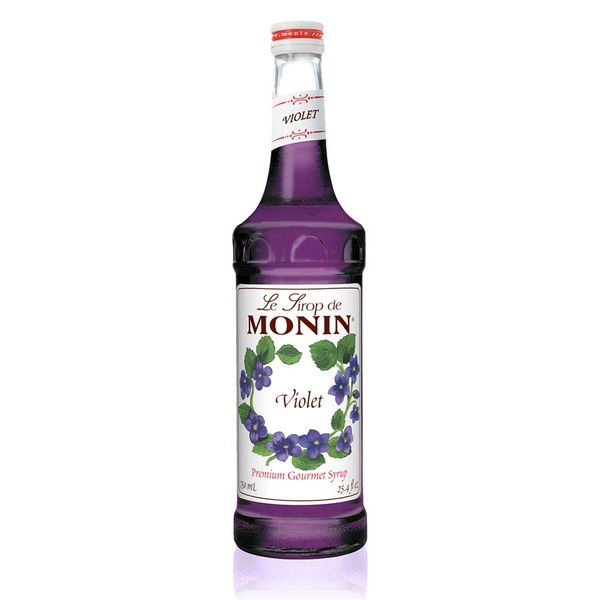 Monin - Violet Syrup, Mild and Floral, Great for Cocktails and Sodas, Gluten-Free, Non-GMO (750 ml)
