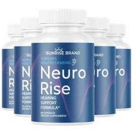 The Sunrise Brand Neuro Rise -Hearing Support Formula 5 Bottles 300 Capsules