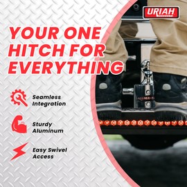 Aluma-Tow Die Cast Aluminum Tow Step with LED Brake Light, 24 Inch 4 Flat Trailer Electrical Connector, and 500 Pound Weight Rating, Black