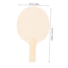 DIYEAH 4pcs Kids Table Tennis Racket Base DIY Unfinished Paddles Butterfly Style Bat for Tennis Games Outdoor Racquets Set