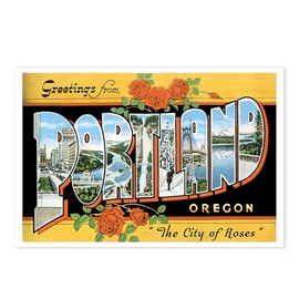 CafePress Portland Oregon OR Postcards (Package of 8), 6"x4" Printed Note Card
