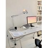 TORCHSTAR Tall Swing Arm Desk Lamp with Wooden Accent, Adjustable