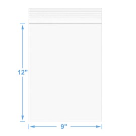 Somoga 20 PCS 9" x 12" Thick 4 Mil Clear Zip Poly Bags Plastic Reclosable Zip Seal Lock Bags Heavy-Duty Prints Photo Cards Snacks Seeds Zipper Bag