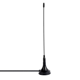 Sky Vision DTA 50 Antenna DVB-T / DVB-T2 with 3dB Gain, Passive Antenna for Indoor and Outdoor Use, Interference-Free Reception, HDTV and DAB+ Reception, Rubberised Magnetic Base, 2 m Antenna Cable,